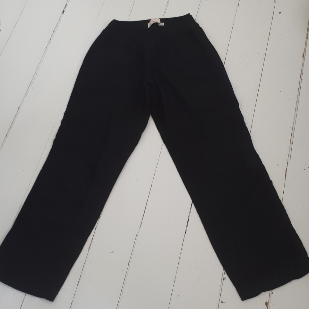 Linen blend comfy black pants. Size 10